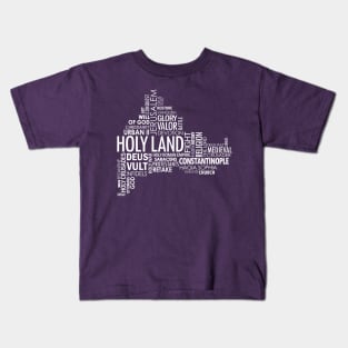 Map of Constantinople Word Collage Kids T-Shirt